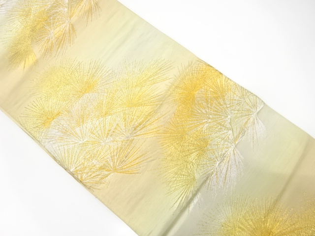 JAPANESE KIMONO / ANTIQUE FUKURO OBI / SILK / WOVEN PINE